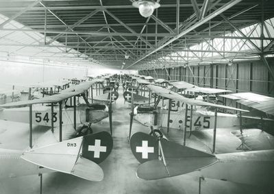 Halle 3 in Dübendorf in ihrer ursprünglichen Bestimmung