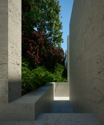 Four Trees - Enge und Geborgenheit - Aussentreppe