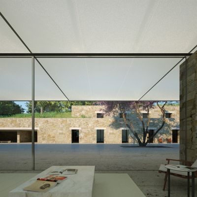 Villa - Leseraum mi blick auf Vorfahrt